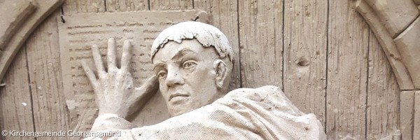 Luther als Sandskulptur
