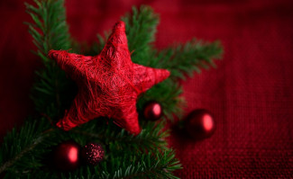 Weihnachtsgesteckt mit Stern