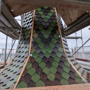 Turmspitze neue Ziegeln